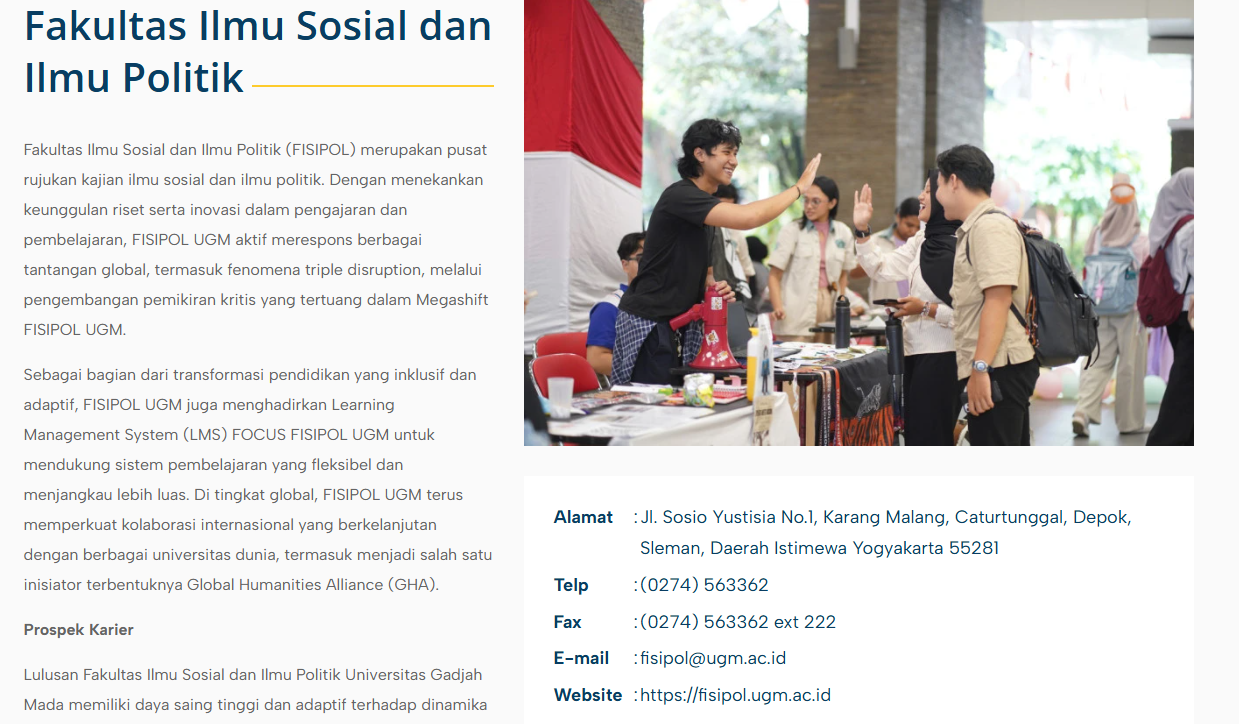 Aktivitas mahasiswa FISIPOL UGM